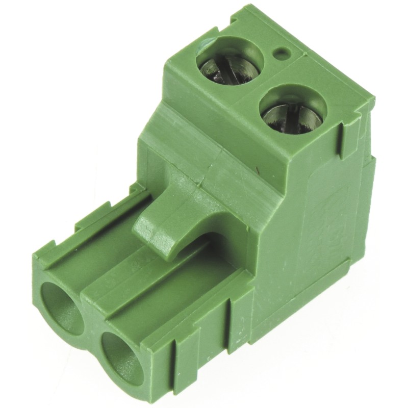 5 pcs - TE Connectivity 5.08mm Pitch 2 Way Right Angle Pluggable Terminal Block, Plug, Cable Mount, Screw Termination
