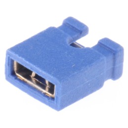 50 pcs - AKSPT/G BLUE ASSMANN WSW Jumper Female Straight Blue Open Top 2 Way 1 Row 2.54mm Pitch