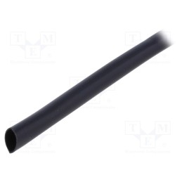 50 m : PVC125-4.5-BK-10 - Insulating tube, PVC, black, -20÷125°C, Øint: 4.5mm, L: 10m, UL94V-0