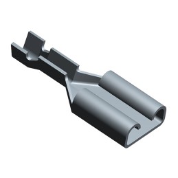 200 pcs - 62181-1 TE Connectivity FASTON .187 Uninsulated Female Spade Connector, Receptacle, 5.59 x 0.31mm Tab Size, 0.2mm² to 