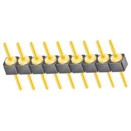 10 pcs - TS-109-G-A Samtec TS Series Straight Through Hole Pin Header, 9 Contact(s), 2.54mm Pitch, 1 Row(s), Unshrouded