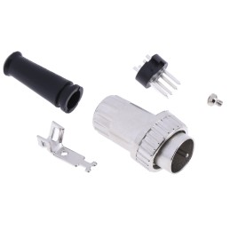 1 pcs - RS PRO 5 Pole Din Plug, 1A, 100 V ac, Bayonet, Male, Cable Mount