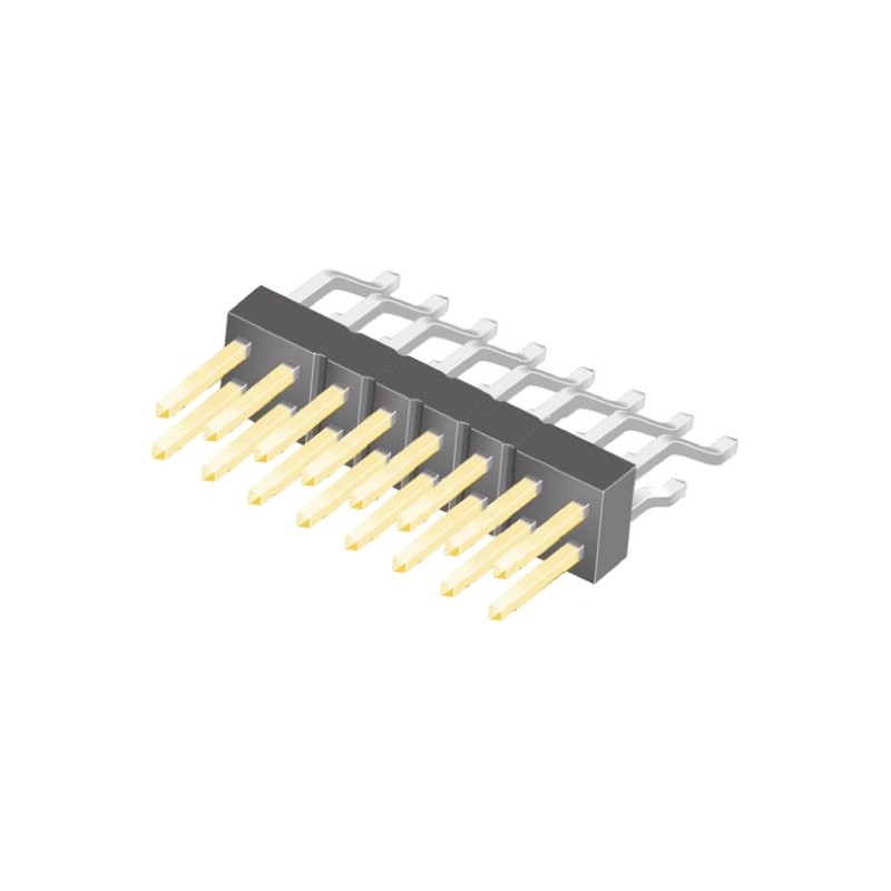 10 pcs - TSM-108-02-L-DH Samtec TSM Series Right Angle Surface Mount Pin Header, 16 Contact(s), 2.54mm Pitch, 2 Row(s), Unshroud