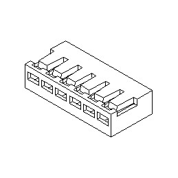 200 pcs - 35023-0005 Molex Male Crimp Connector Housing, 2mm Pitch, 5 Way, 1 Row