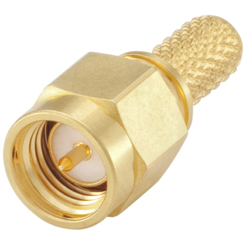 1 pcs - Rosenberger SMA Series, Plug Cable Mount SMA Connector, 50Ω, Crimp Termination, Straight Body