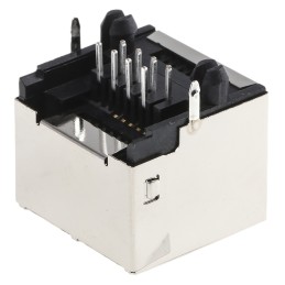 10 pcs - 43860-0025 Molex 43860 Series Female RJ45 Connector, Through Hole, Cat3