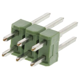 50 pcs - 826925-3 TE Connectivity AMPMODU MOD II Series Straight Through Hole Pin Header, 6 Contact(s), 2.54mm Pitch, 2 Row(s), 