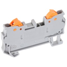 20 pcs - 3205019 Phoenix Contact QTC 1.5 Series Grey Feed Through Terminal Block, 0.25 - 1.5mm², Single-Level, Quick Connect