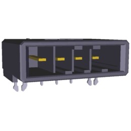 10 pcs - 1-179277-3 TE Connectivity Dynamic 3000 Series Right Angle Through Hole PCB Header, 4 Contact(s), 5.08mm Pitch, 1 Row(s
