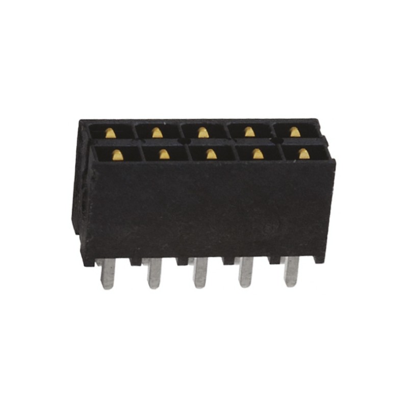 10 pcs - IPT1-105-01-L-D Samtec IPT1 Series Straight Through Hole PCB Header, 10 Contact(s), 2.54mm Pitch, 2 Row(s), Shrouded