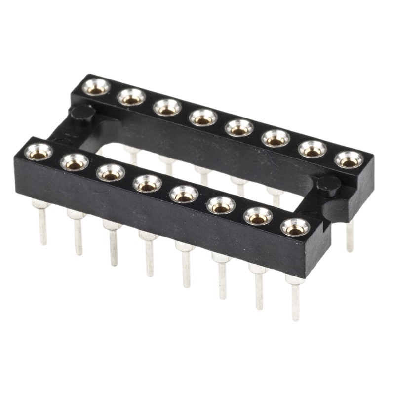 20 pcs - 110-87-316-41-001101 Preci-Dip 2.54mm Pitch Vertical 16 Way, Through Hole Turned Pin Open Frame IC Dip Socket, 1A