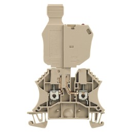 1 pcs - Weidmüller W Series Beige Fused DIN Rail Terminal, Single-Level, Screw Termination, Fused