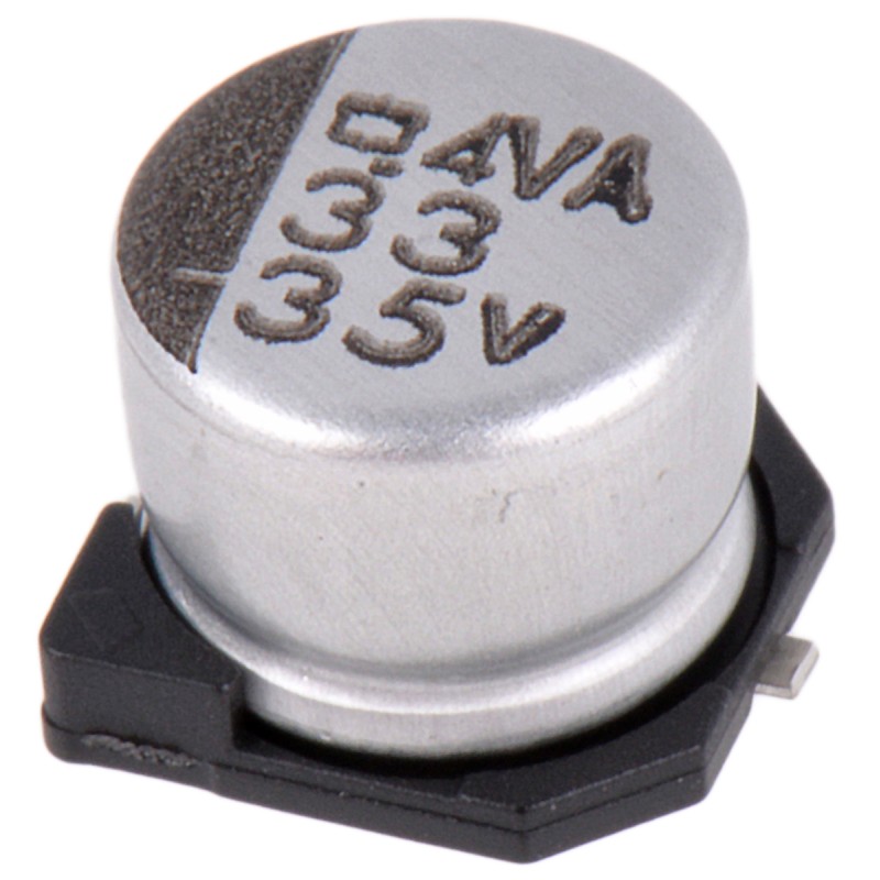 50 pcs - EMVA350ARA330MF55G CHEMI-CON 33μF Aluminium Electrolytic Capacitor 35V dc, Surface Mount - EMVA350ARA330MF55G