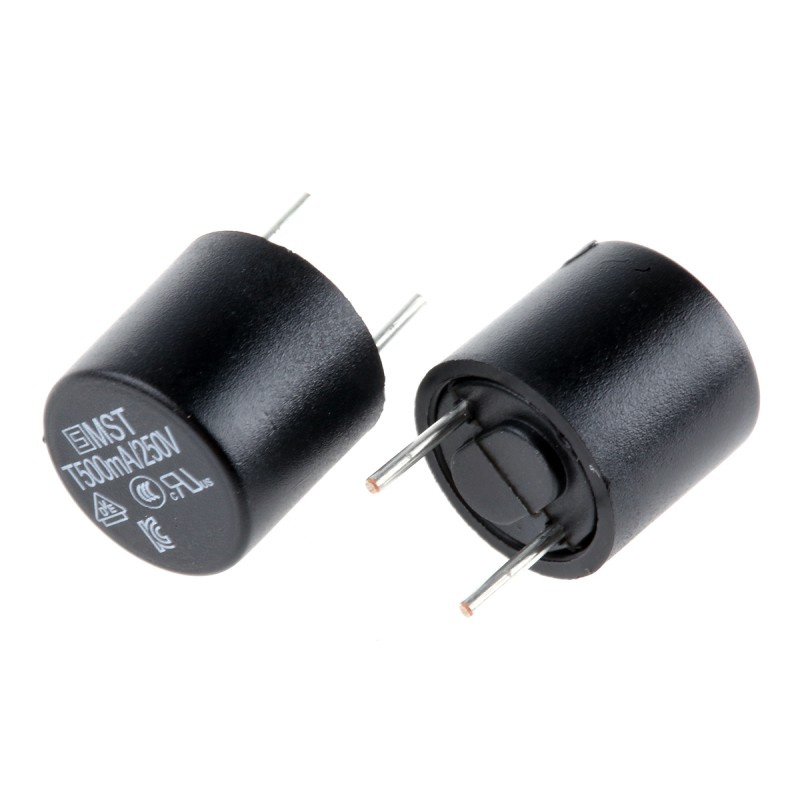 50 pcs - 34.6612 SchurterPC Board Non Resettable Fuse, Radial 500mA, 250V ac