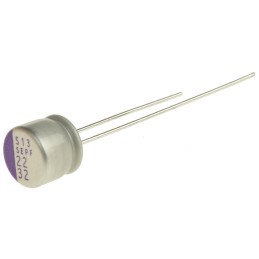 20 pcs - 32SEPF22M Panasonic 22μF Through Hole Polymer Capacitor, 32V dc