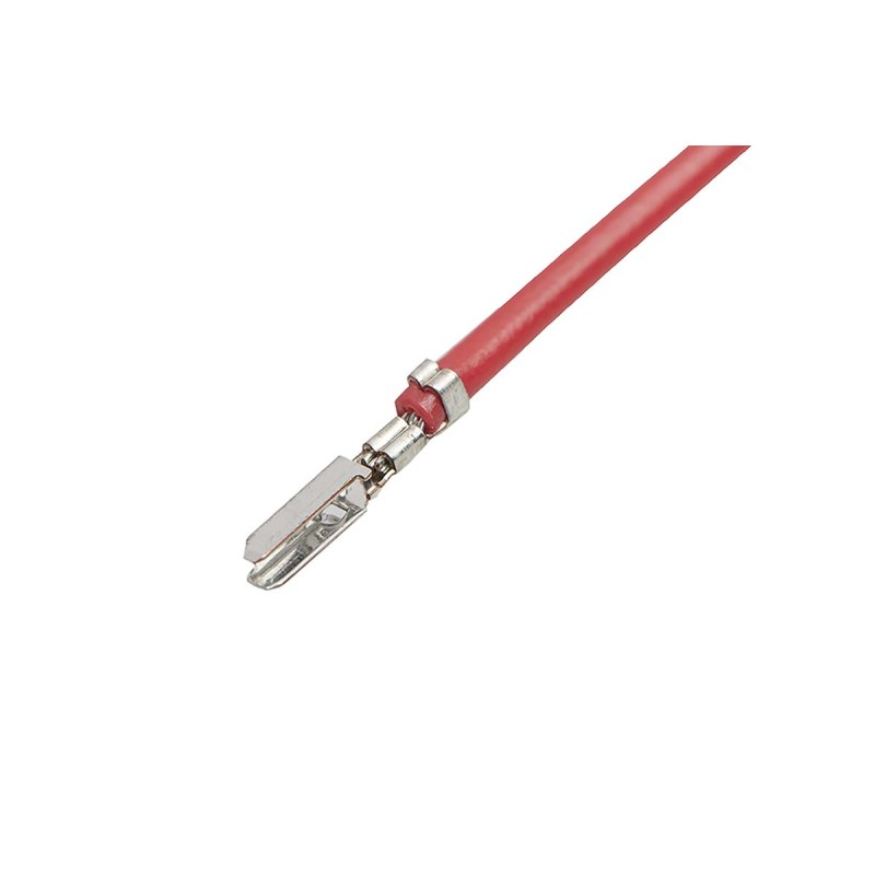 20 pcs - 215711-2101 Molex Male CLIK-Mate to Unterminated Crimped Wire, 75mm, 0.08mm², Red