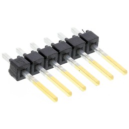 50 pcs - TSW-106-14-L-S Samtec TSW Series Straight Through Hole Pin Header, 6 Contact(s), 2.54mm Pitch, 1 Row(s), Unshrouded