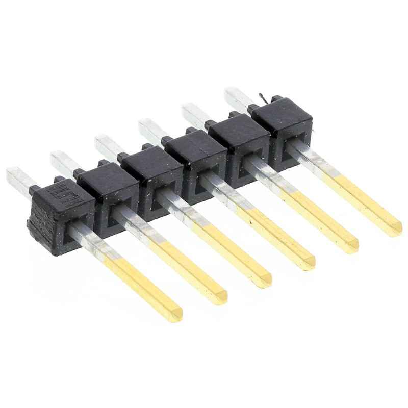 50 pcs - TSW-106-14-L-S Samtec TSW Series Straight Through Hole Pin Header, 6 Contact(s), 2.54mm Pitch, 1 Row(s), Unshrouded