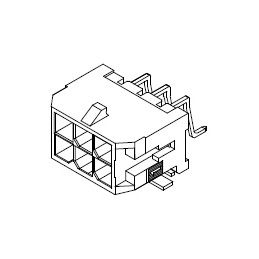 10 pcs - 43045-1211 Molex Micro-Fit 3.0 Series Right Angle Surface Mount PCB Header, 12 Contact(s), 3.0mm Pitch, 2 Row(s), Shrou