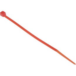 1 Bag of 100 - RS PRO Cable Tie, 100mm x 2.5 mm, Red Nylon, Pk-100