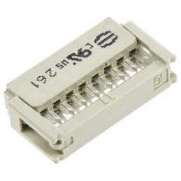 1 pcs - Harting 16-Way IDC Connector Socket for Cable Mount, 2-Row