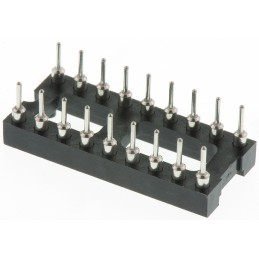 20 pcs - 110-87-318-41-001101 Preci-Dip 2.54mm Pitch Vertical 18 Way, Through Hole Turned Pin Open Frame IC Dip Socket, 1A