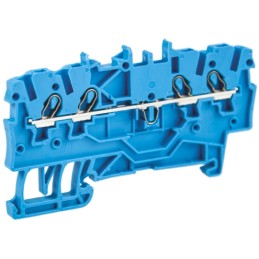 20 pcs - 2000-1404 Wago TOPJOB S, 2000 Series Blue Feed Through Terminal Block, 1mm², Single-Level, Push-In Cage Clamp Terminati