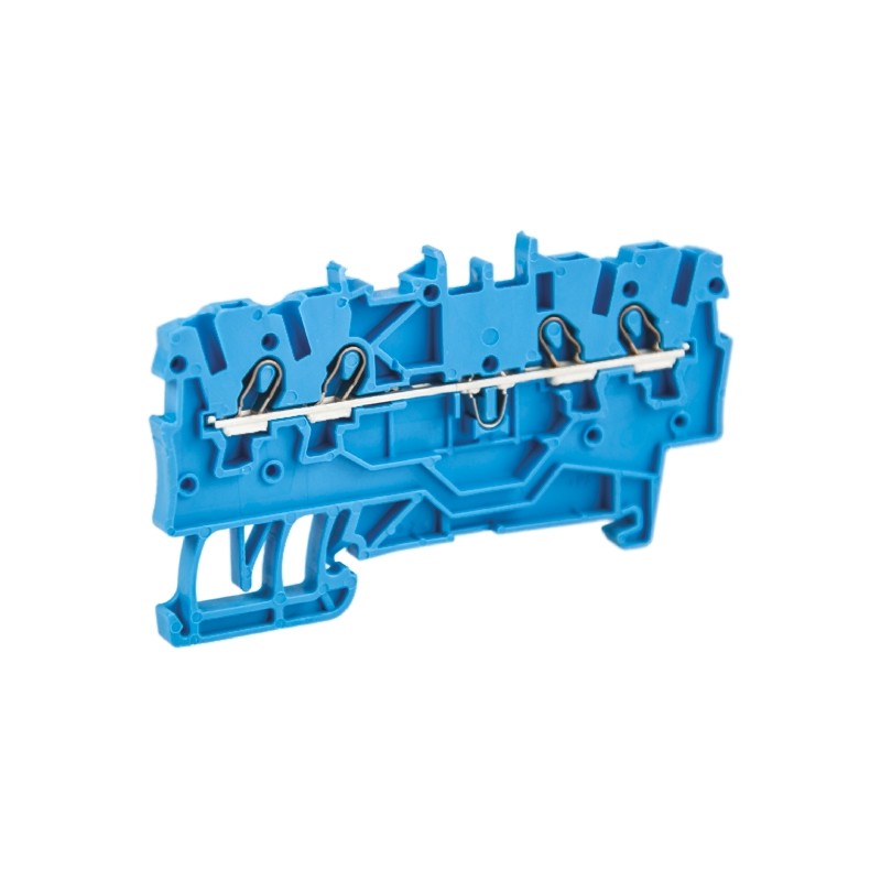 20 pcs - 2000-1404 Wago TOPJOB S, 2000 Series Blue Feed Through Terminal Block, 1mm², Single-Level, Push-In Cage Clamp Terminati