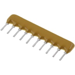 100 pcs - 4610X-101-222LF Bourns Bussed Resistor Network 2.2kΩ ±2% 9 Resistors, 1.25W Total, SIP package 4600X Through Hole