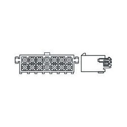 20 pcs - 1-794068-0 TE Connectivity Mini-Universal MATE-N-LOK Series Straight Through Hole PCB Header, 16 Contact(s), 4.14mm Pit