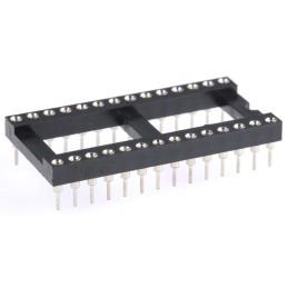 150 pcs - ASSMANN WSW 2.54mm Pitch Vertical 28 Way, Through Hole Turned Pin Open Frame IC Dip Socket, 3A