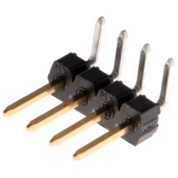 20 pcs - 90121-0764 Molex C-Grid III Series Right Angle Through Hole Pin Header, 4 Contact(s), 2.54mm Pitch, 1 Row(s), Unshroude