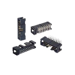 5 pcs - Amphenol FCI Quickie Series Straight Through Hole PCB Header, 10 Contact(s), 2.54mm Pitch, 2 Row(s), Shrouded