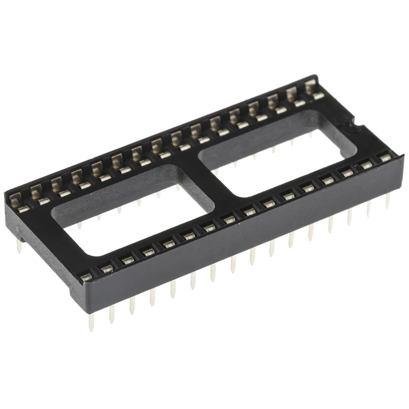 50 pcs - A 32-LC-TT ASSMANN WSW 2.54mm Pitch Vertical 32 Way, Through Hole Stamped Pin Open Frame IC Dip Socket, 1A