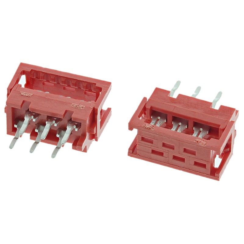 20 pcs - 7-215570-6 TE Connectivity 6-Way IDC Connector Plug for Through Hole Mount, 2-Row
