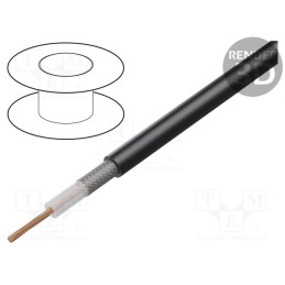 20 m : RG174AU - Wire: coaxial, RG174AU, stranded, CCA, PVC, black, 2.8mm, CPR: Eca