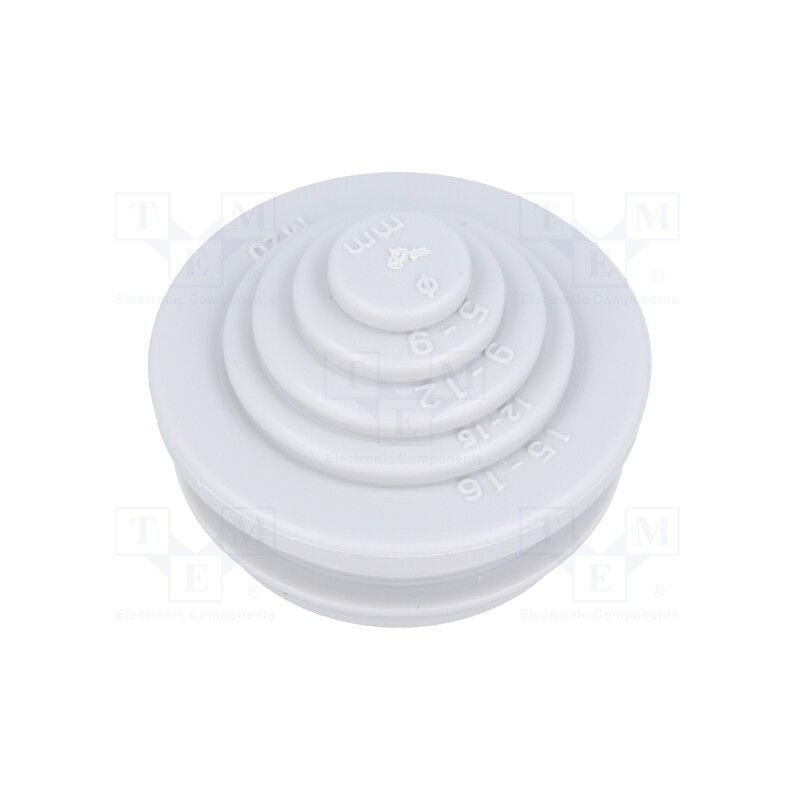 50 pcs : 21642001 - Grommet, elastomer thermoplastic TPE, grey, -35÷60°C, UL94HB