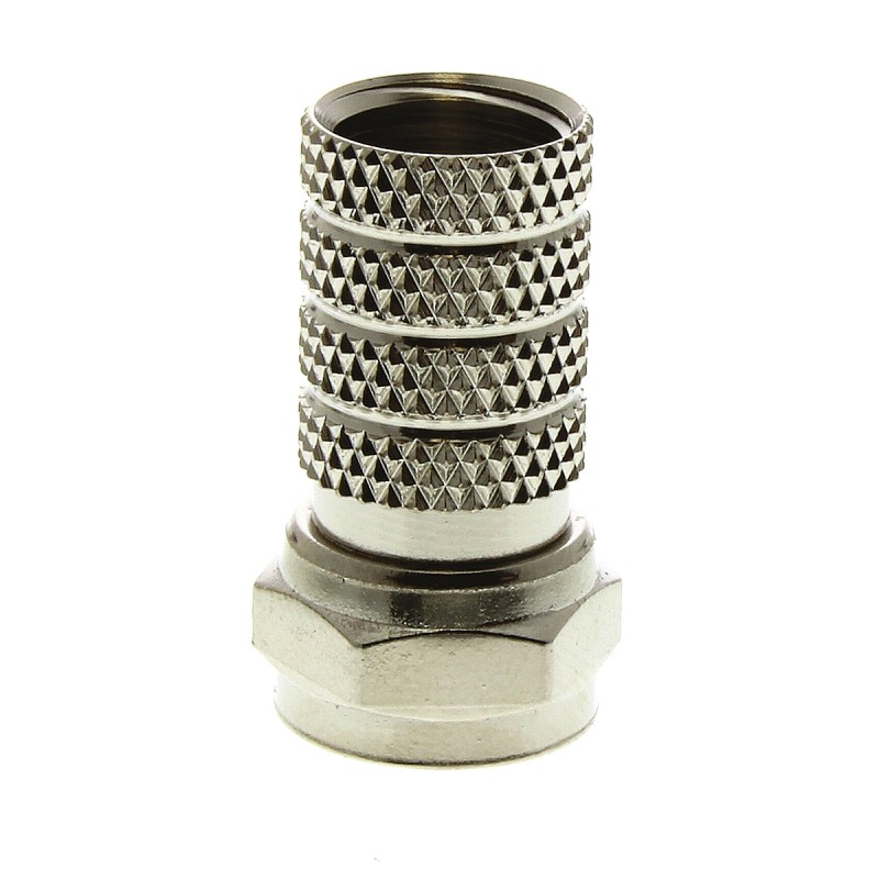 20 pcs - 5-1814822-7 TE Connectivity, Plug Cable Mount F Connector, 75Ω, Twist On Termination, Straight Body