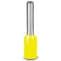 500 pcs - 3203024 Phoenix Contact, AI0.25- 6 YE Insulated Crimp Bootlace Ferrule, 6mm Pin Length, 0.8mm Pin Diameter, 0.25mm² Wi