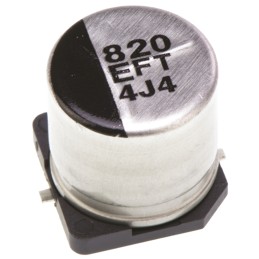 20 pcs - EEEFT1E821AP Panasonic 820μF Aluminium Electrolytic Capacitor 25V dc, Surface Mount - EEEFT1E821AP