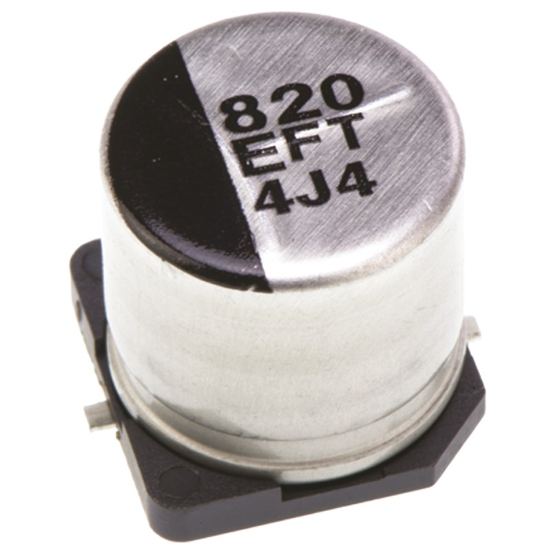 20 pcs - EEEFT1E821AP Panasonic 820μF Aluminium Electrolytic Capacitor 25V dc, Surface Mount - EEEFT1E821AP