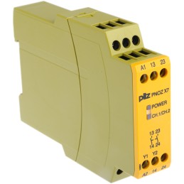 1 pcs - Pilz Single-Channel Safety Switch/Interlock Safety Relay, 24V ac/dc, 2 Safety Contacts
