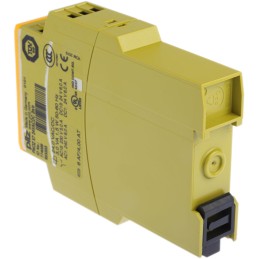 1 pcs - Pilz Single-Channel Safety Switch/Interlock Safety Relay, 24V ac/dc, 2 Safety Contacts