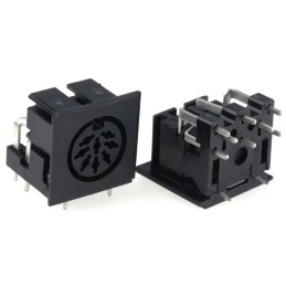 20 pcs - RS PRO 8 Pole Right Angle Din Socket, 2A, 100 V ac, Push-In, Female, Through Hole