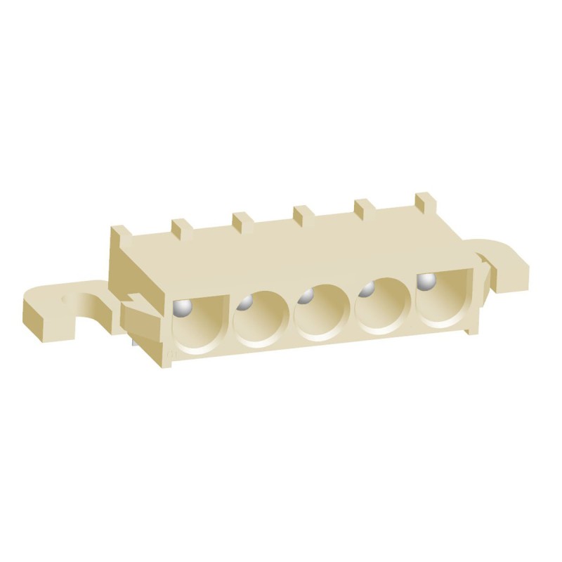 20 pcs - 1969808-1 TE Connectivity Universal MATE-N-LOK Series Right Angle Through Hole PCB Header, 5 Contact(s), 6.35mm Pitch, 