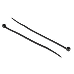1 Bag of 250 - RS PRO Cable Tie, 100mm x 2.5 mm, Black Nylon, Pk-250