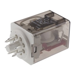 1 pcs - Hongfa Europe GMBH Plug In Power Relay, 24V ac Coil, 10A Switching Current, DPDT