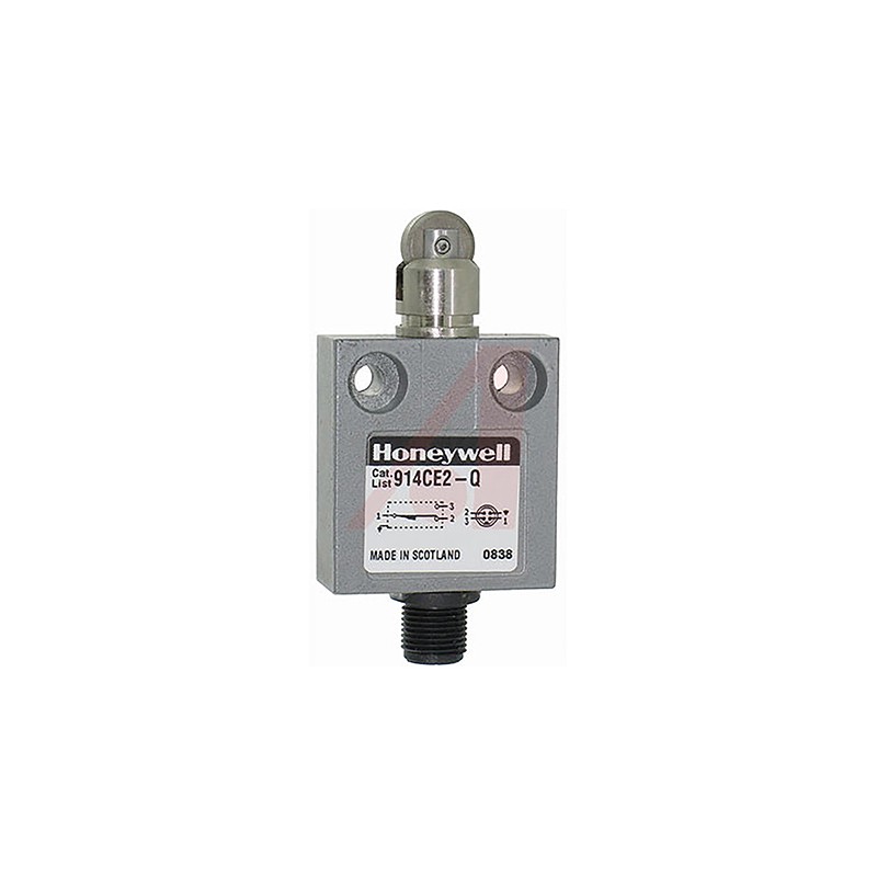 1 pcs - Honeywell 914CE Series Roller Plunger Limit Switch, NO/NC, IP66, IP67, IP68, SPDT, Die Cast Zinc Housing, 250V ac Max,