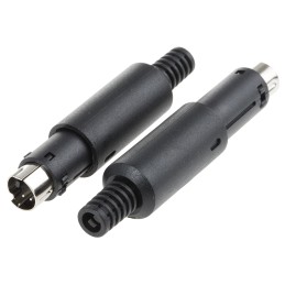 20 pcs - RS PRO 4 Pole Miniature Din Plug, 1A, 100 V ac, Male, Cable Mount