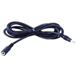 1 pcs - RS PRO Male 3.5mm Stereo Jack to Female 3.5mm Stereo Jack Aux Cable, Black, 2m